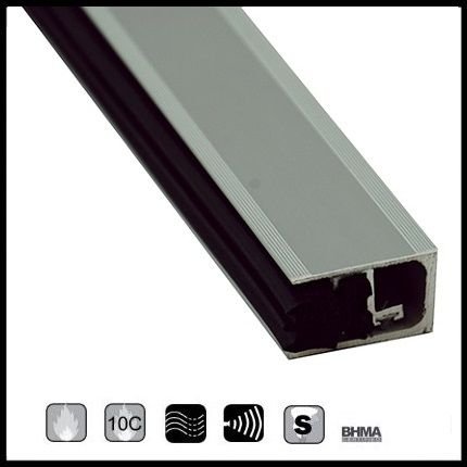 NGP 303N Door Gasket, 1.25" Aluminum Casing with Spring Adjustable .25" Neoprene Seal