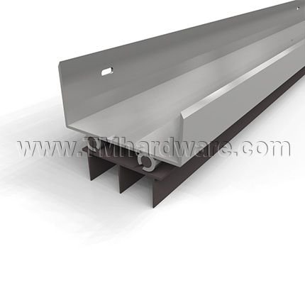 NGP 319ET Door Shoe Sweep, U Shaped Aluminum with Rain Drip and .6875" Thermoplastic Triple Fin Seal