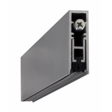 Pemko #4131 Automatic Door Bottom, Aluminum with Choice of Seals, Narrow Casing, .75" Drop, PemkoPrene® Rubber Seal, Clear Anodized Aluminum Finish