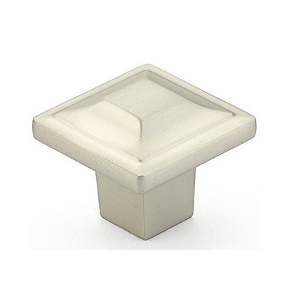 Menlo Park Square Knob - Satin Nickel