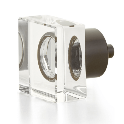 City Lights Square Glass Cabinet Knob - Oil Rubbed Bronze