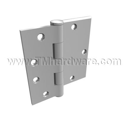 Hager 1173, Plain Bearing, Steel, Standard Weight, 5 Knuckle, Half Surface Hinge, Sized 3.5" - 4.5"