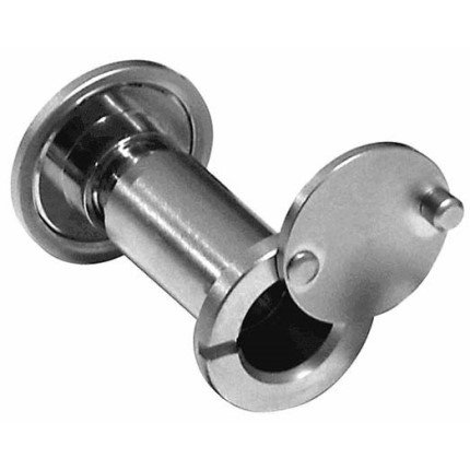 Rockwood #627, 190° Door Viewer with Heavy Duty Privacy Cover - QuickShip, Bright Chrome Finish
