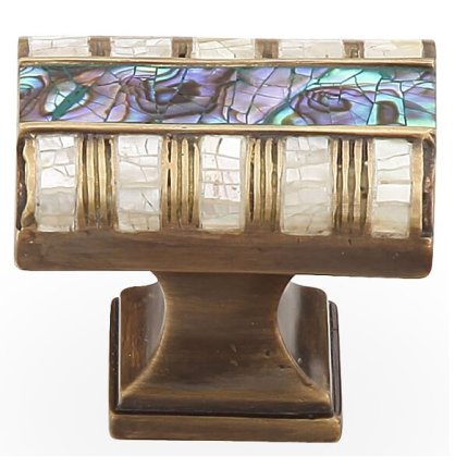 Fair Isle Rectangular Knob - Aged Dover