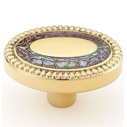 Fair Isle Cabinet Knob - Polished Brass