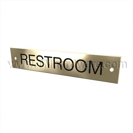Rockwood #670R, Engraved Bathroom Sign - "RESTROOM"