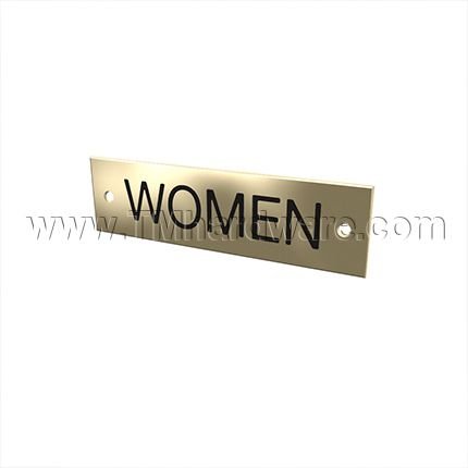 Rockwood #670W, Engraved Restroom Sign - "WOMEN"