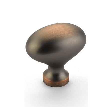 Country Oval Cabinet Knob - Aurora Bronze