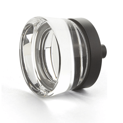 City Lights Flat Disc Glass Knob - Oil Rubbed Bronze