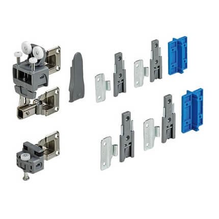 Hettich WingLine 770 Bi-Fold Door Hardware for Overlay Doors up to 44 Lb. - Quick Ship