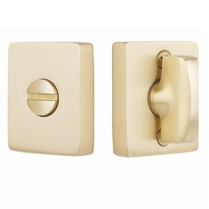 Emtek #818TP Modern Thumbturn Privacy Bolt, Satin Brass (US4) Finish