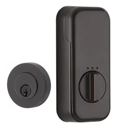 Emtek EM8423 Modern Disc Deadbolt, EMPowered Smart Lock, Single Cylinder, Oil Rubbed Bronze (US10B) Finish