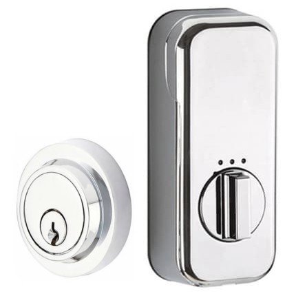 Emtek EM8467 Modern Brass Deadbolt, EMPowered Smart Lock, Single Cylinder, Oil Rubbed Bronze (US10B) Finish