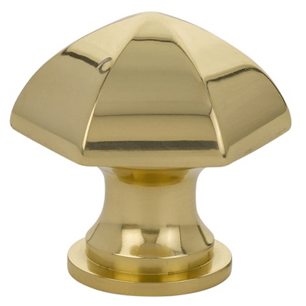 Emtek 86119 Hexagon Knob- Polished Brass