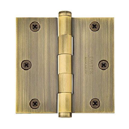 Emtek 3.5"x 3.5" Hinge in French Antique Brass Finish