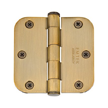 Emtek 3x3 Hinge with 5/8" radius corner in French Antique Brass Finish