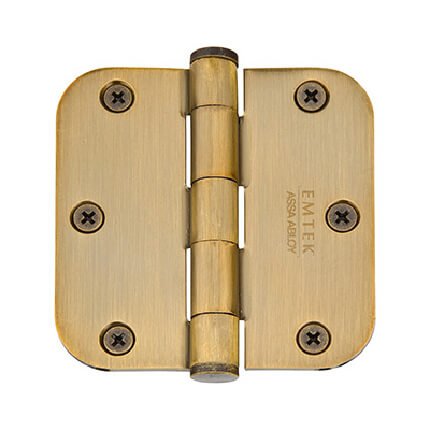 Emtek 96233 Solid Brass Hinges, Plain Bearing, 3.5" x 3.5", US7 Finish