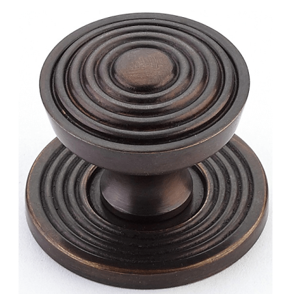 Sonata Knob with Backplate - Dark Antique Bronze