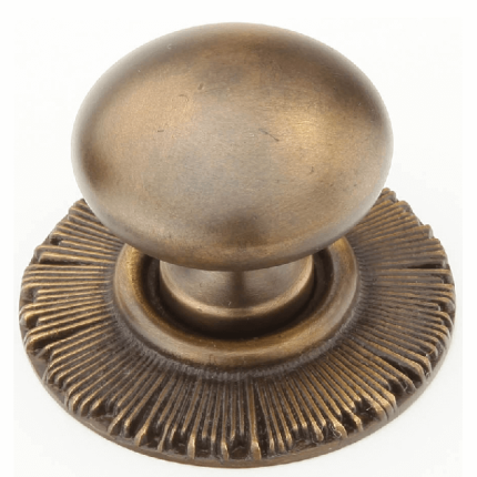 Sunburst Cabinet Knob with Backplate - Estate Dover