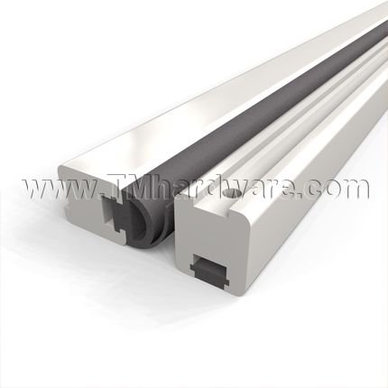 Zero #36 Meeting Stile, Aluminum, with Neoprene Bulb Finger, Mortised