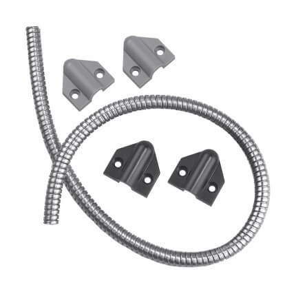 Securitron TSB-C Door Cord, With Caps, Gray/Black, 18”