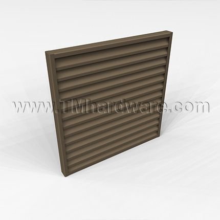 Door Louver 900CORE, Standard Z-Blades, Transom Installation, up to 4' x 6'-8"