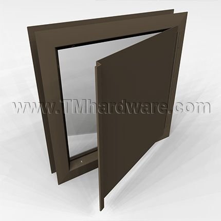 Vision Kit PDVSL, Slimline Low Profile Beveled Frame with Privacy Door, 1-3/4" Doors, Glass up to 1/4”, up to 1' x 2'-11"