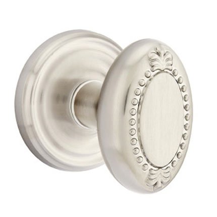 Emtek 8100BE American Heritage Classic Brass Beaded Egg Knob, Regular Rosette