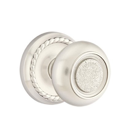 Emtek 8101BT American Heritage Classic Brass Belmont Knob, Rope Rosette
