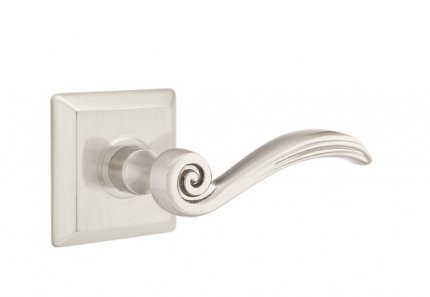 Emtek 8131EN American Heritage Classic Brass Elan Lever, Quincy Rosette