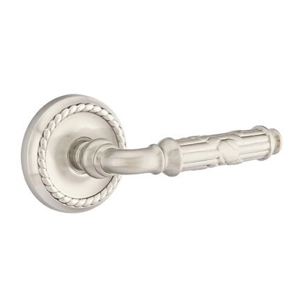 Emtek 8101RBL American Heritage Classic Brass Ribbon & Reed Lever, Rope Rosette