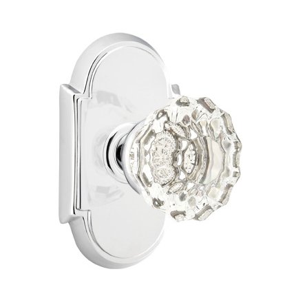 Emtek 8108AS American Heritage Crystal Astoria Knob, #8 Rosette
