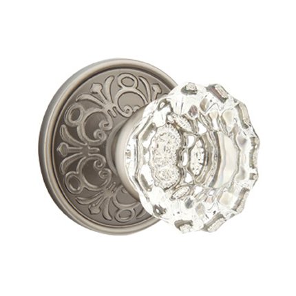 Emtek 8106AS American Heritage Crystal Astoria Knob, Lancaster Rosette