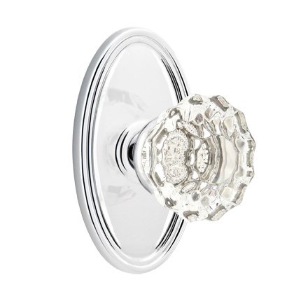 Emtek 8120AS American Heritage Crystal Astoria Knob, Oval Rosette
