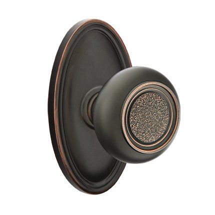 Emtek 8120BT American Heritage Classic Brass Belmont Knob, Oval Rosette