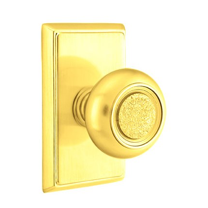 Emtek 8121BT American Heritage Classic Brass Belmont Knob, Rectangular Rosette