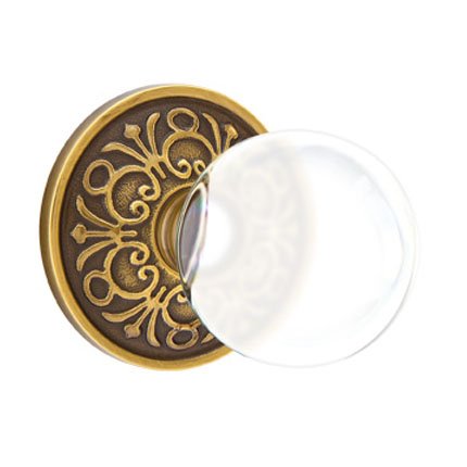 Emtek 8106BL American Heritage Crystal Bristol Knob, Lancaster Rosette