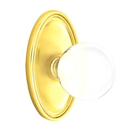 Emtek 8120BL American Heritage Crystal Bristol Knob, Oval Rosette