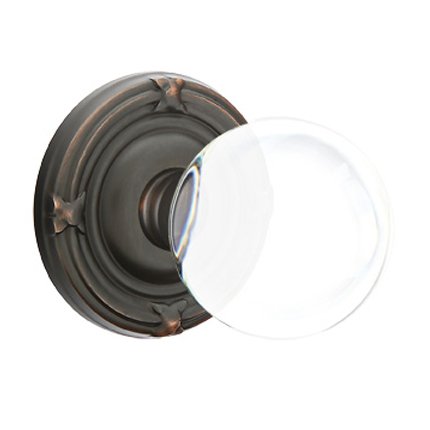 Emtek 8107BL American Heritage Crystal Bristol Knob, Ribbon & Reed Rosette