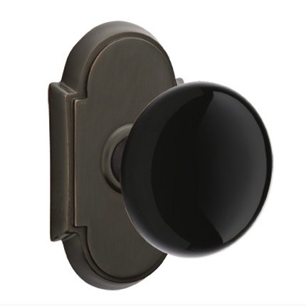 Emtek 8108EB American Heritage Ebony Knob, #8 Rosette