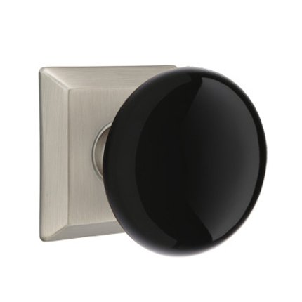 Emtek 8131EB American Heritage Ebony Knob, Quincy Rosette