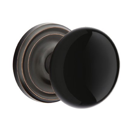 Emtek 8100EB American Heritage Ebony Knob, Regular Rosette