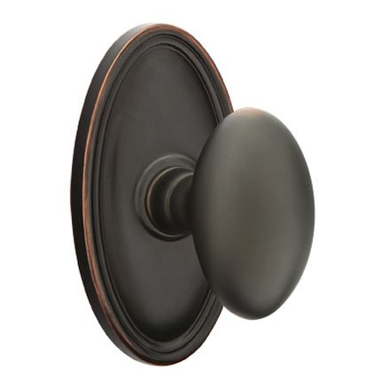 Emtek 8120E American Heritage Classic Brass Egg Knob, Oval Rosette