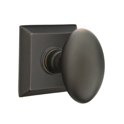 Emtek 8131E American Heritage Classic Brass Egg Knob, Quincy Rosette