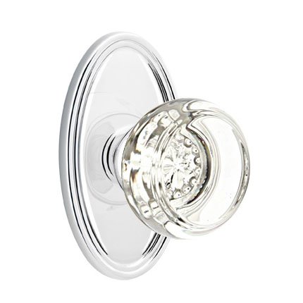 Emtek 8120GT American Heritage Crystal Georgetown Knob, Oval Rosette
