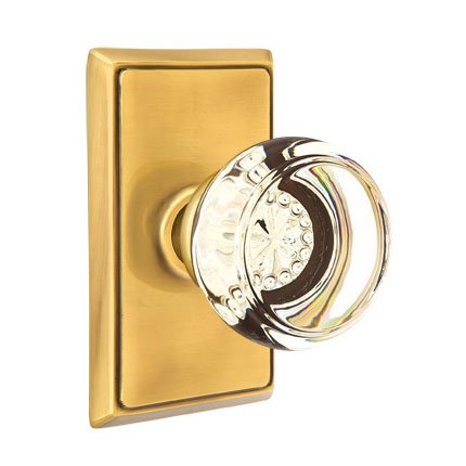 Emtek 8121GT American Heritage Crystal Georgetown Knob, Rectangular Rosette