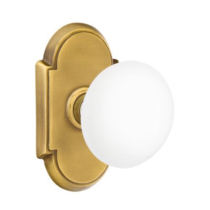 Emtek 8108IW American Heritage Ice White Knob, #8 Rosette