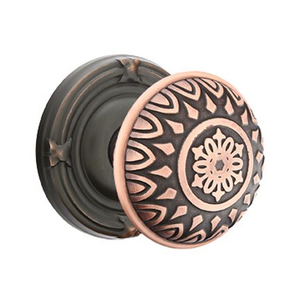 Emtek 8107LN American Heritage Classic Brass Lancaster Knob, Ribbon & Reed Rosette