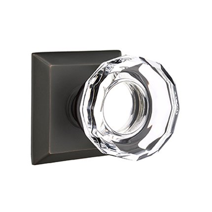 Emtek 8131LW American Heritage Lowell Crystal Knob, Quincy Rosette