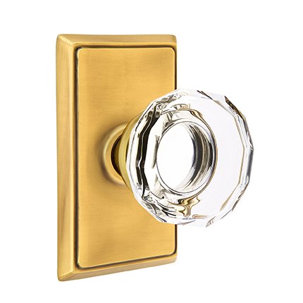 Emtek 8121LW American Heritage Lowell Crystal Knob, Rectangular Rosette
